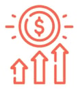 icono de ventas en aumento