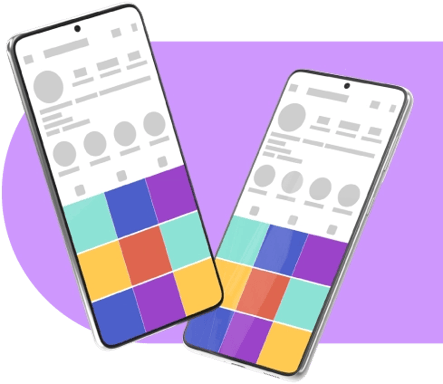 mockup instagram feed en celular