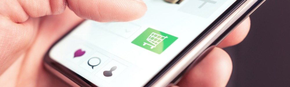 tienda en línea y tienda de moda sitio web con añadir al botón de carrito en el teléfono 
