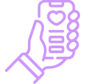 icono celular en mano