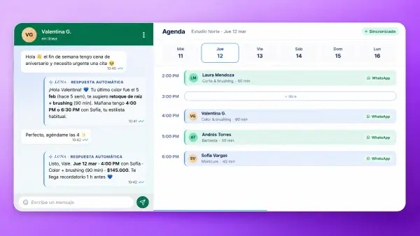 Automatización de tareas diarias y consultas 24/7 con asistente virtual Luna